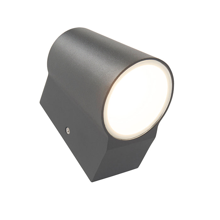 QAZQA Moderne buitenlamp antraciet incl. LED met schemersensor - Uma