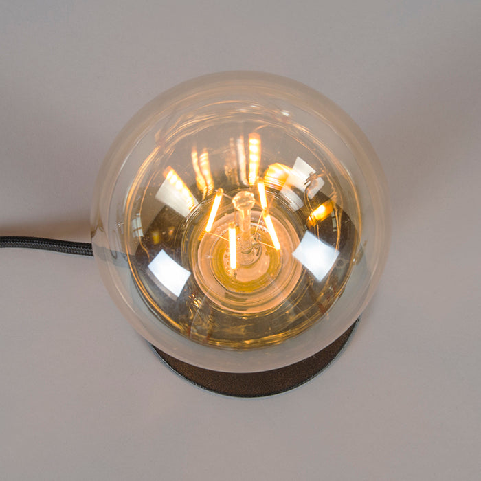 QAZQA Moderne tafellamp zwart - Facil