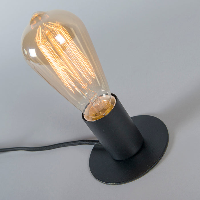 QAZQA Moderne tafellamp zwart - Facil