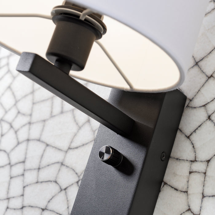 it's about RoMi Florence Wandlamp H 42 cm - Zwart / Dark Linnen