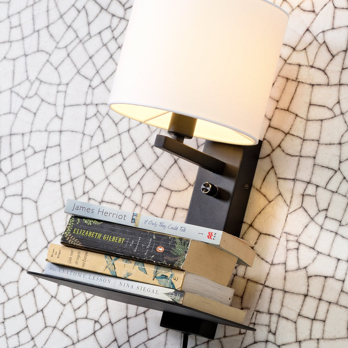 it's about RoMi Florence Wandlamp H 42 cm - Zwart / Dark Linnen