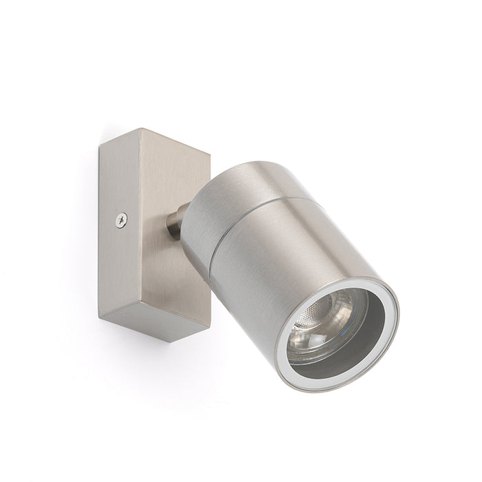 QAZQA Buitenwandlamp staal IP44 draai- en kantelbaar - Solo