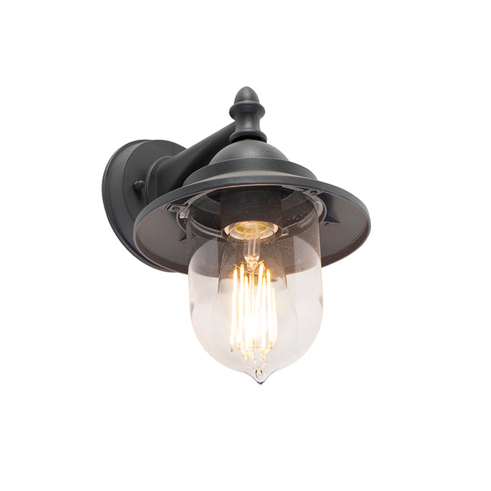 QAZQA Romantische buitenwandlamp donker grijs - Oxford