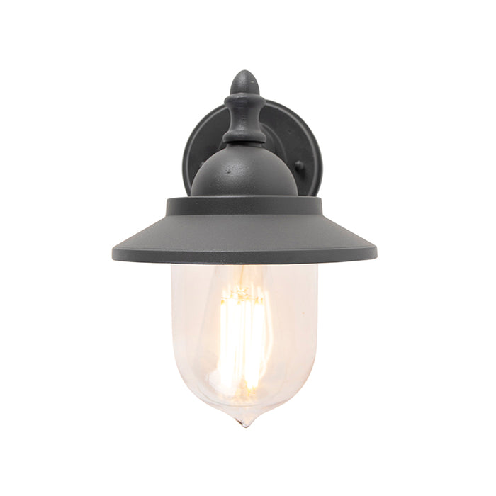 QAZQA Romantische buitenwandlamp donker grijs - Oxford