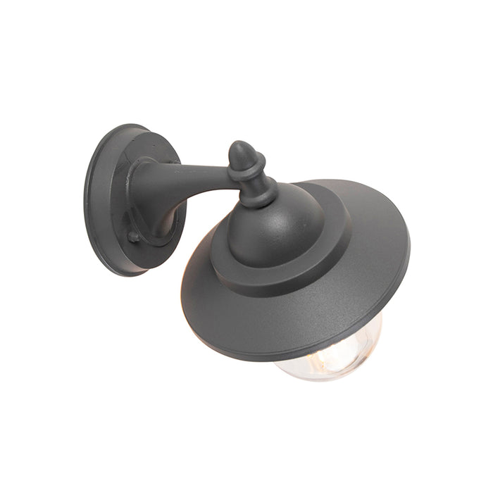 QAZQA Romantische buitenwandlamp donker grijs - Oxford