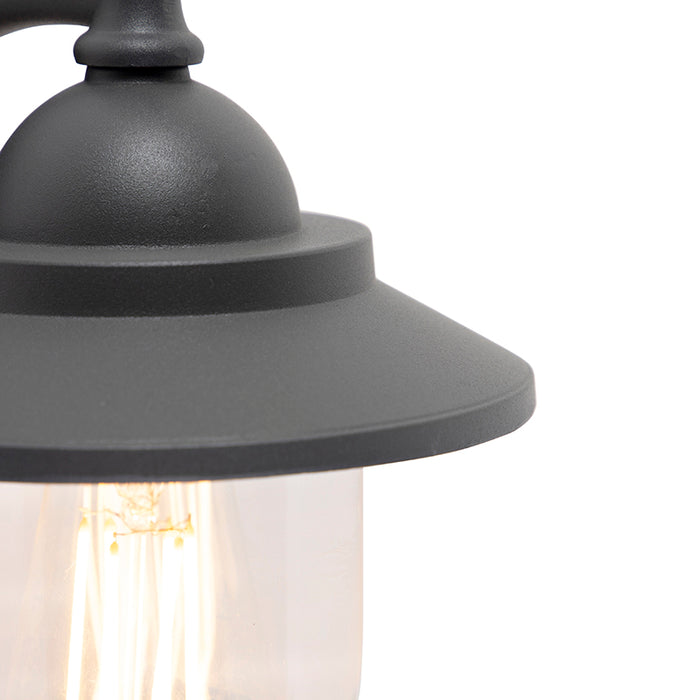 QAZQA Romantische buitenwandlamp donker grijs - Oxford