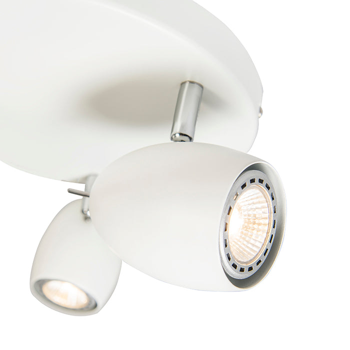 QAZQA Design spot wit rond 3-lichts - Egg