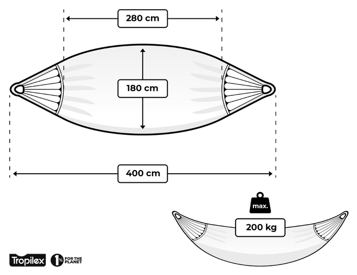 Tropilex® Hangmat Familie Fine Natura Wit | Ecru