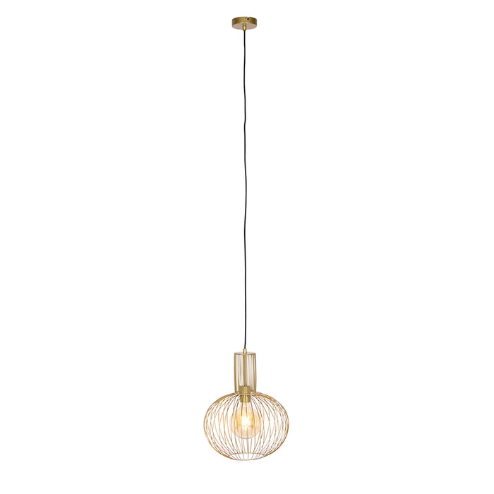 QAZQA Design hanglamp goud - Wire Bake