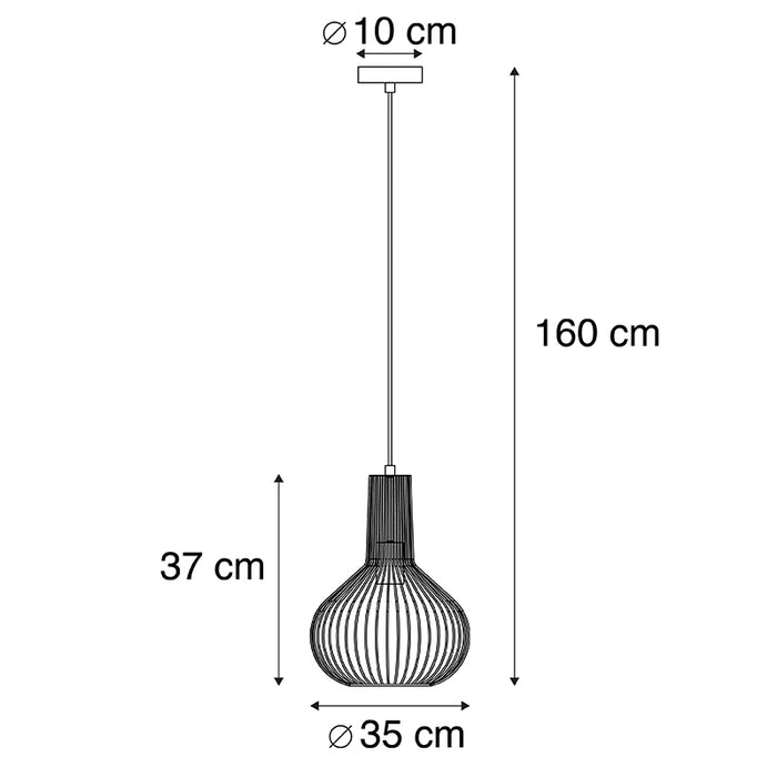 QAZQA Design hanglamp goud - Wire Bake