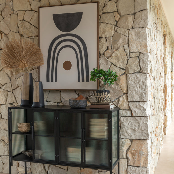 J-Line Vaas Maria Keramiek Zwart Large