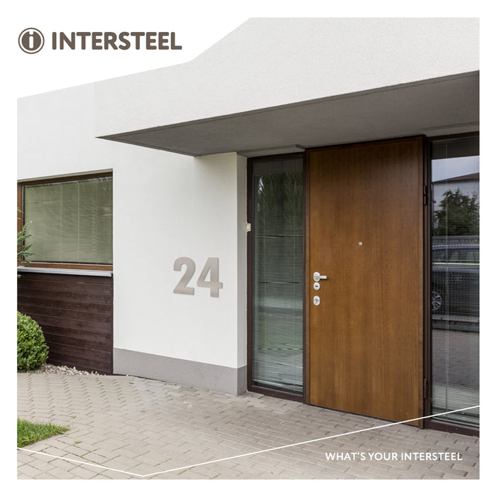 Intersteel Huisnummer 2 XL hoogte 30 cm rvs geborsteld