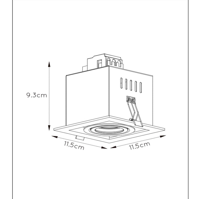 Lucide CHIMNEY - Inbouwspot - 1xGU10 - Zwart