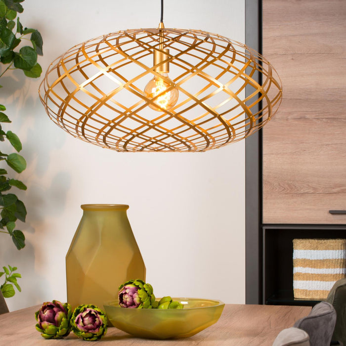 Lucide WOLFRAM Hanglamp - Mat Goud | Messing