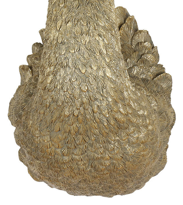 Homestylingshop Wandlamp Zwaan E27 goud - L23B23,5H57,5CM