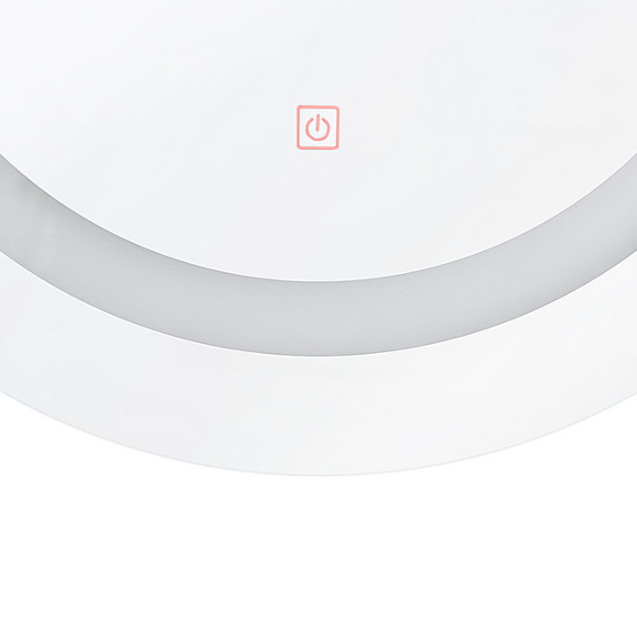 Beliani - SELUNE - LED-spiegel - Zilver - Synthetisch materiaal