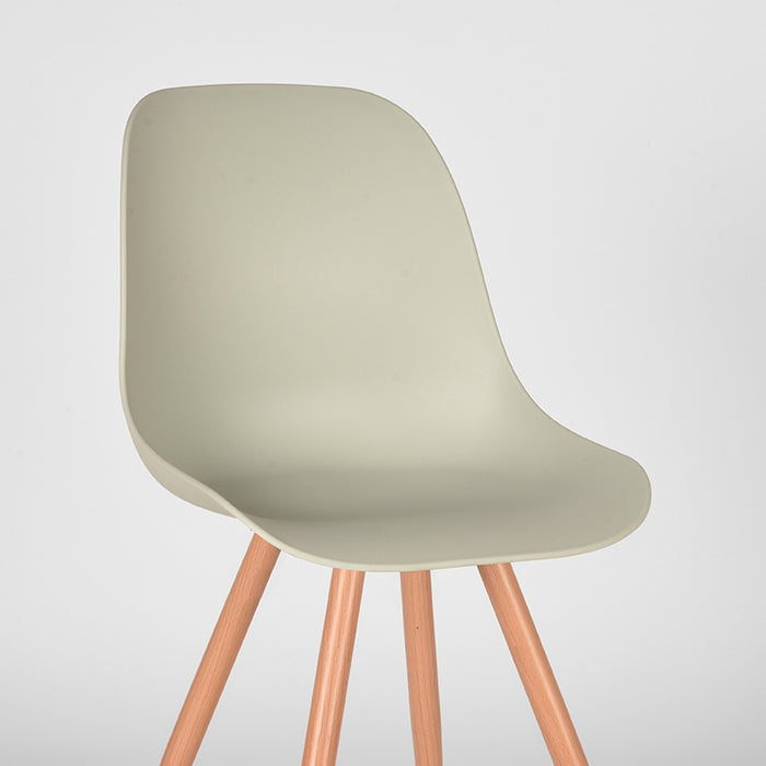 LABEL51 - Eetkamerstoel Rimini - Breeze PP - Eiken Metaal Woodpaper