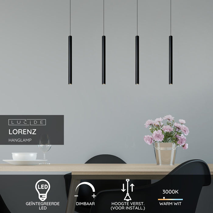 Lucide LORENZ Hanglamp - Zwart