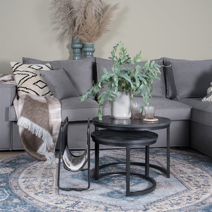 Vloerkleed Karaca Blue 03 Rond ø160 cm