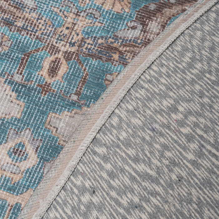 Vloerkleed Karaca Blue 03 Rond ø160 cm