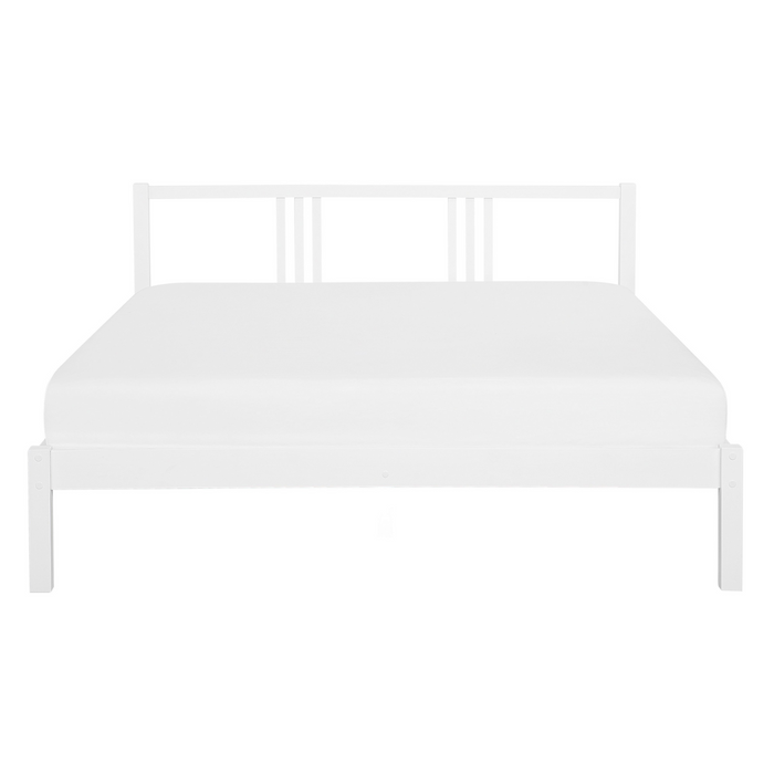 Beliani - VANNES - Tweepersoonsbed - Wit - 140 x 200 cm - Dennenhout
