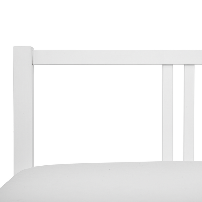 Beliani - VANNES - Tweepersoonsbed - Wit - 140 x 200 cm - Dennenhout