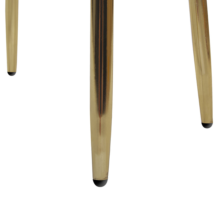 Beliani - DURHAM - Hocker - Roze - Fluweel