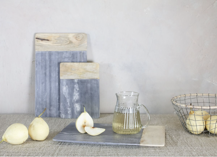 Nkuku Bwari Marmeren Snijplank Grijs - L