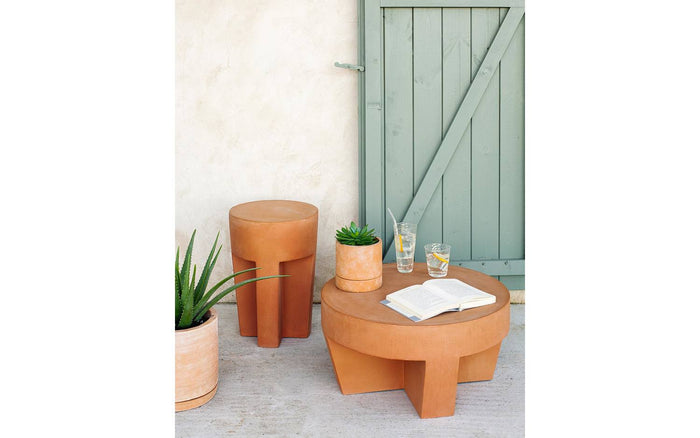 Kave Home - Vilena bijzettafel terracotta Ø 33 cm
