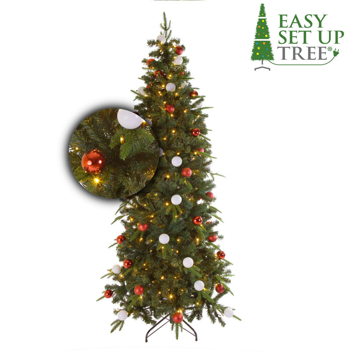 Easy Set Up Tree® Avik Red 180 cm - Kant-en-Klaar Kerstboom