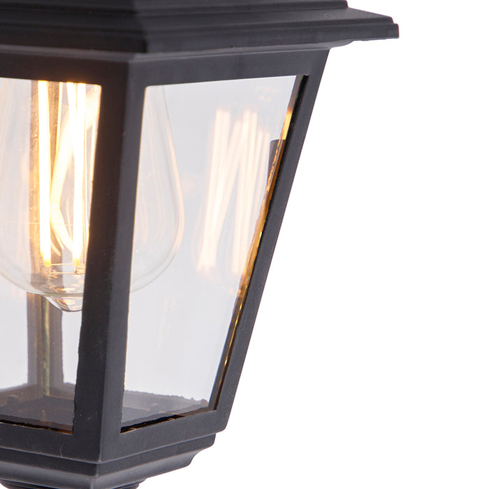 QAZQA Klassieke buiten wandlamp zwart IP44 - Capital