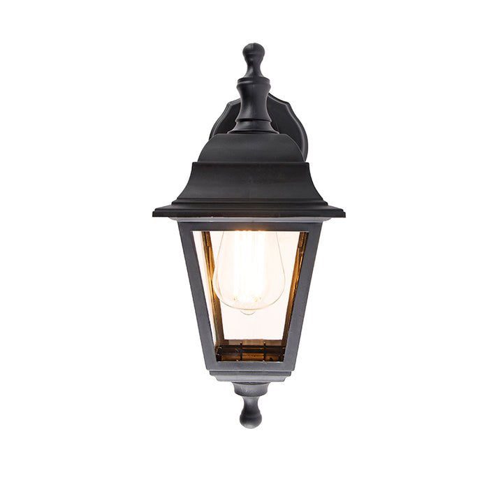 QAZQA Klassieke buiten wandlamp zwart IP44 - Capital