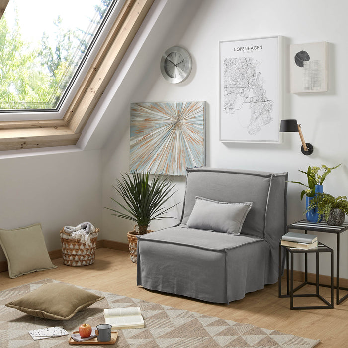 Kave Home - Muse wandlamp in beukenhout en staal met zwarte afwerking