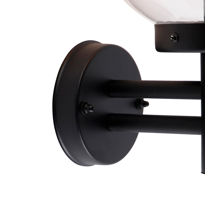 QAZQA Buiten wandlamp zwart met helder glas incl. bewegingsmelder -