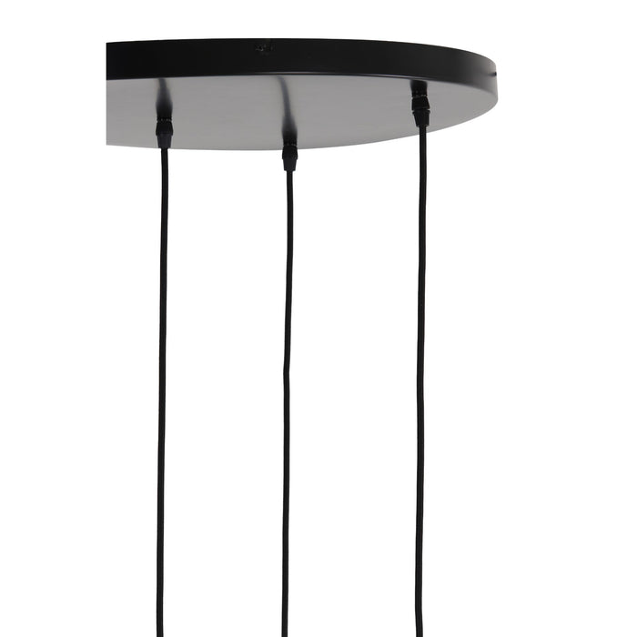 Light&living Hanglamp 5L Ø66x80 cm LEKAR antiek brons+smoke glas