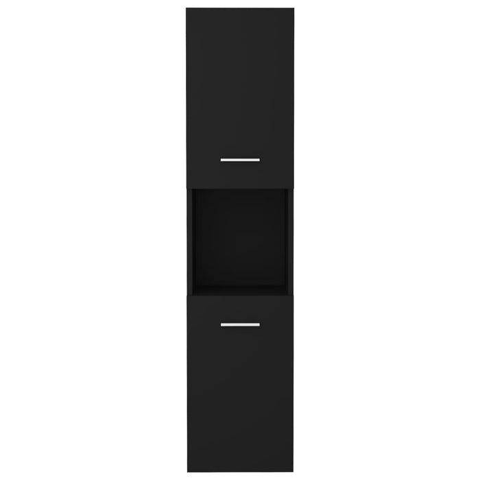 Prolenta Premium - Badkamerkast 30x30x130 cm bewerkt hout zwart