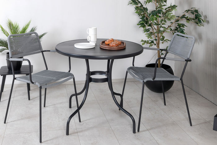 Venture Home Lindos Eetkamerstoel 59 x 86 x 57 - Grijs - 2-pack