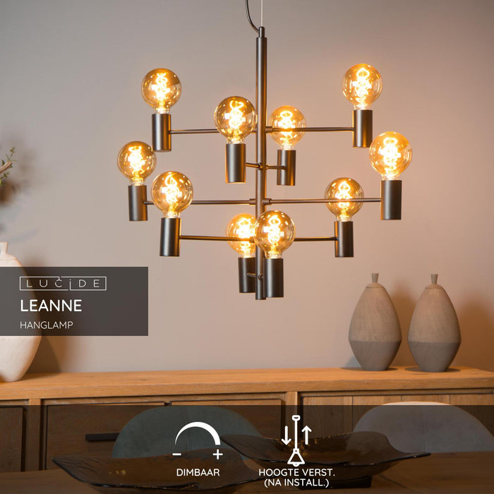 Lucide LEANNE Hanglamp - Zwart