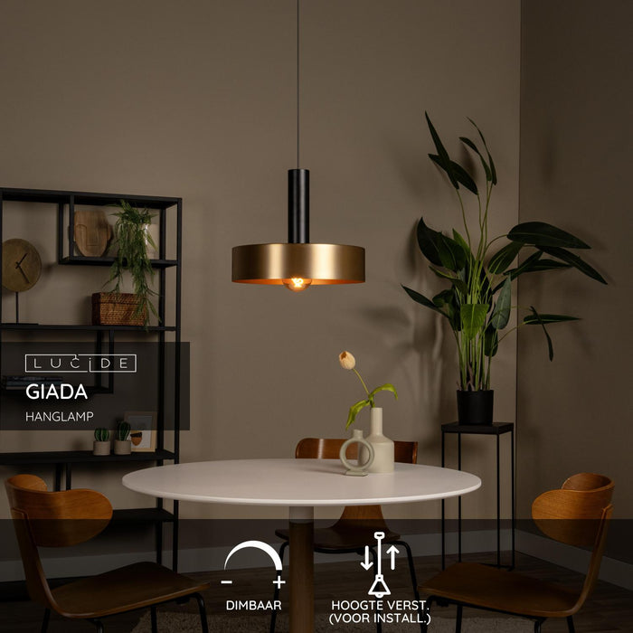 Lucide GIADA Hanglamp - Mat Goud | Messing