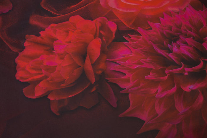 Ten Cate Katoensatijnen Dekbedovertrek - 240x200|220 - Bloem Rood