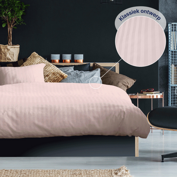 Ten Cate Katoensatijnen Dekbedovertrek - 240x200|220 - Roze