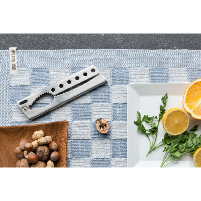 Knit Factory Gebreide Placemat Block - Ecru|Linnen - 50x30 cm