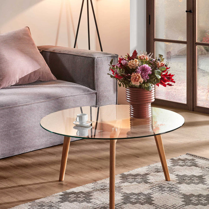 Kave Home - Kirb salontafel glas Ø 90 cm