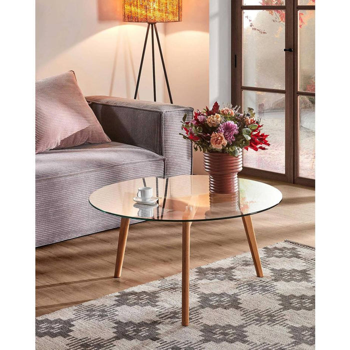 Kave Home - Kirb salontafel glas Ø 90 cm