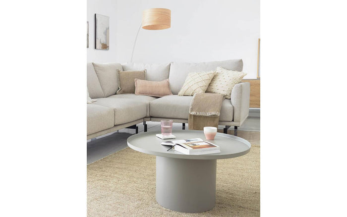 Kave Home - Bijzettafel Fleksa rond in grijs metaal Ø 72 cm