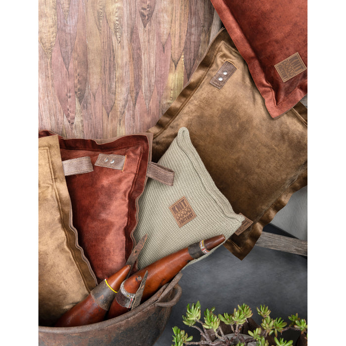 Knit Factory Dax Sierkussen - Jeans - 50x50 cm