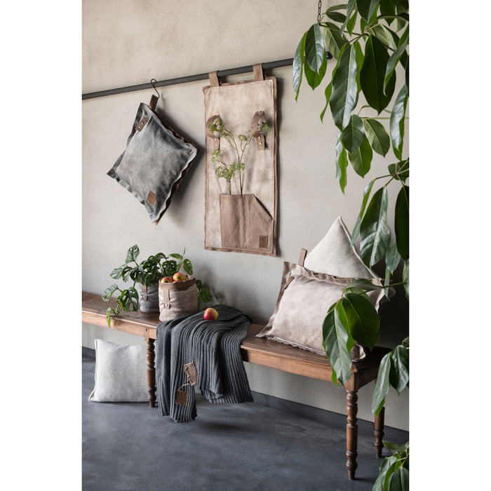 Knit Factory Dax Sierkussen - Jeans - 50x50 cm