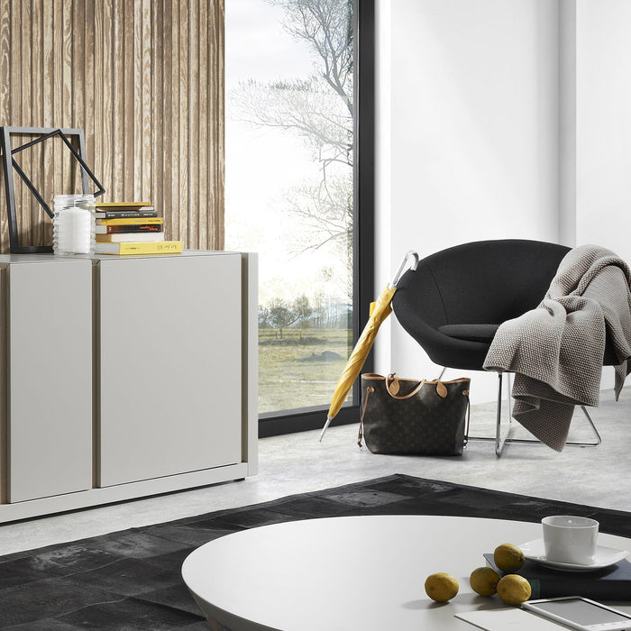 Kave Home - Dilos salontafel wit en es Ø 90 cm