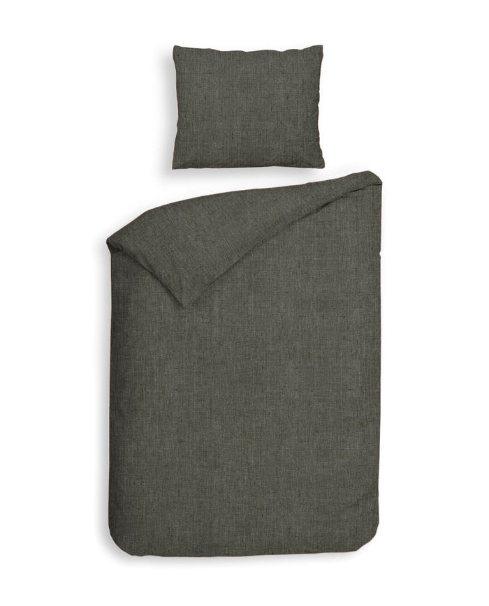 Heckett Lane Dekbedovertrek Flanel Franela - frost grey