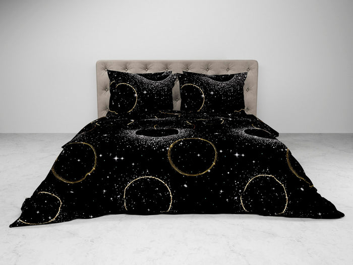 Heckett Lane Dekbedovertrek Flanel Cayla - night black